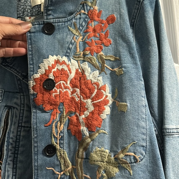 Pilcro Embroidered Jean Jacket - Picture 6 of 8
